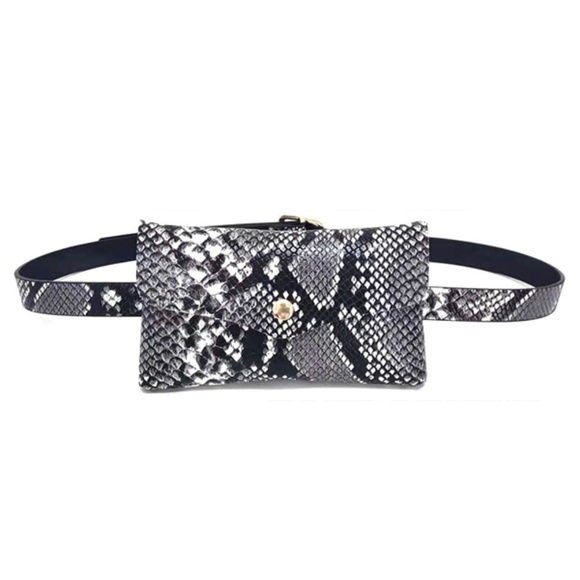 Belt Bag Mini snake print taupe - Picture 1 of 4